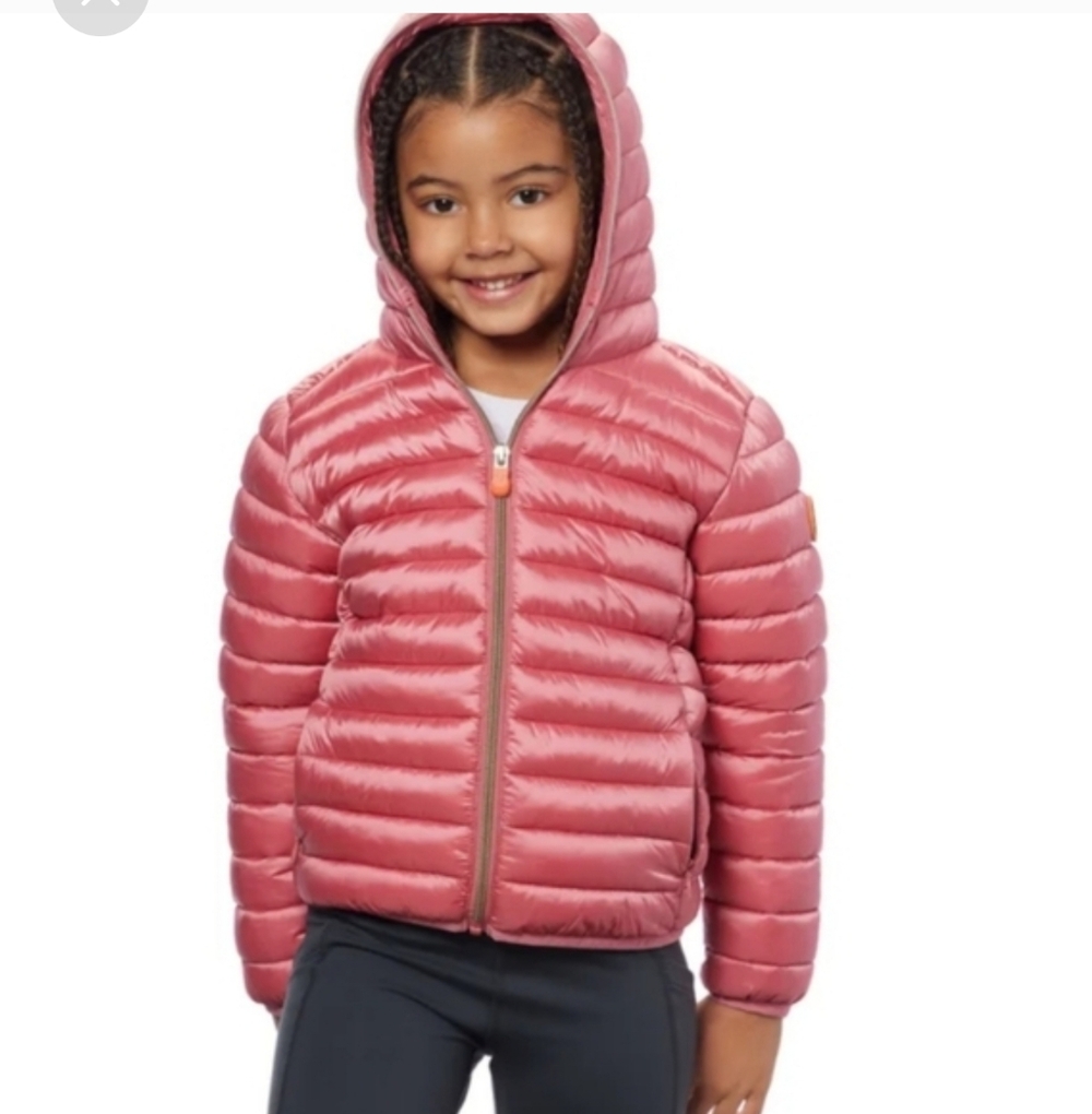 The DuckSave the Duck Youth Hooded Puffer Jacket PlumTech NWT!